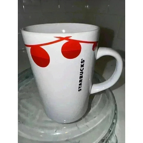 Starbucks Christmas Mug Coffee Cup Red Dot Holiday Ornament 10 Oz 2012 White - Picture 9 of 11